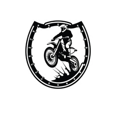Motocross Rider Jumping Silhouette