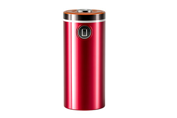 Sleek Red Portable Power Bank with USB Port for On-the-Go Charging