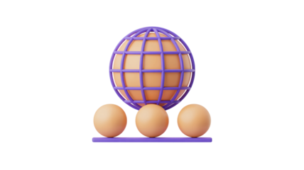 Global network concept with eggs, a striking visual for innovation, connection, and international business opportunities, perfect for digital designs