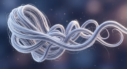 Glowing Intertwined Filaments in Abstract Scientific Visualization