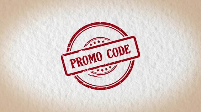 PROMO CODE stamp style word