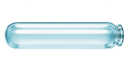 test tube with liquid, top view