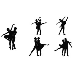 Elegant Ballerina Silhouette Vector Art: Graceful Dancer in Arabesque Pose, Perfect for Dance Studio Logos, Ballet Class Decorations, and Tutu-Themed Apparel Designs