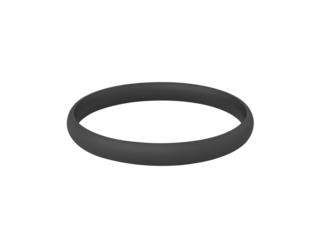 A simple dark gray ring isolated on transparent background, perfect for graphic design, product mockups, or minimalist presentations and other creative projects