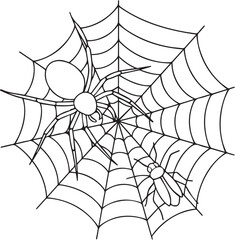 Fototapeta premium Adobe Illustrator Artwork of Spiders Web