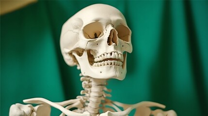 Medical illustration of bone skeletal system