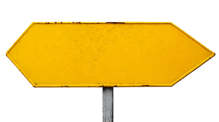 Blank yellow road sign 
