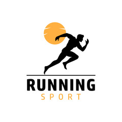 man running man icon for sport logo design