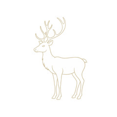 Obraz premium deer vector illustration