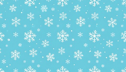 An animated sky blue background filled with white detailed snowflakes of varying sizes, creating a seamless pattern