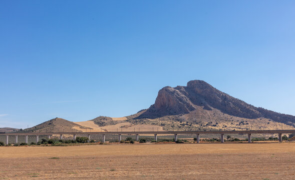 Sierra de Aracena y Picos de Aroche Natural Park, Sevilla, Andalusia, Spain. 4 September 2025. Rock formation in rural farmland