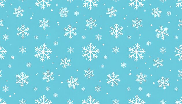 An animated sky blue background filled with white detailed snowflakes of varying sizes, creating a seamless pattern