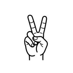 Peace Sign Hand Gesture Icon