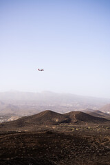 The landing plane in Tenerife