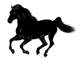 年賀状・干支・午年・黒