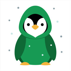 penguin in winter