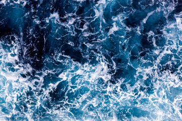 Obraz premium Ocean water background. Top view of awesome foamy water. Can be used in covers, packaging, posters, textures, brochures, art and design projects. Enchanting vector illustration.