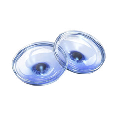  Pair of contact lenses isolated [Transparent Background PNG].