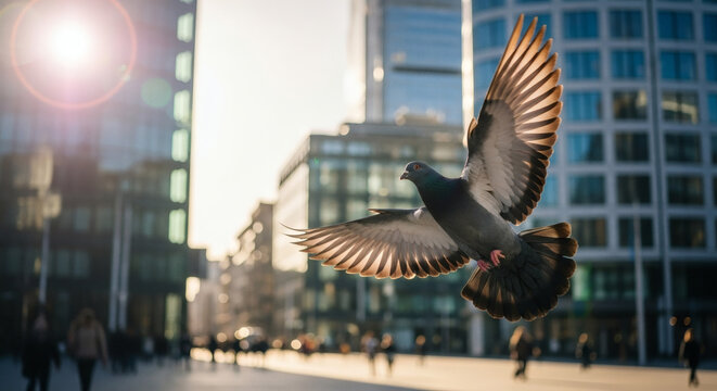 pigeons in the city