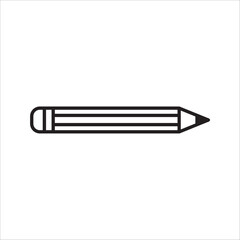 pensil Vector icon simple flat liner illustration on white background.