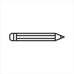 pensil Vector icon simple flat liner illustration on white background.