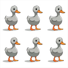 Fototapeta premium Vector art of group of cute duckling vector illustration