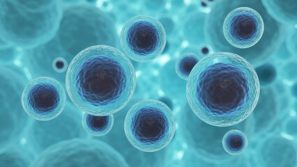 Abstract microscopic view of organic cells biological science and cellular life