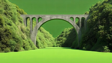 bridge over river in the forest