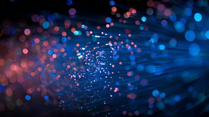 fiber optics background with lots light spots
