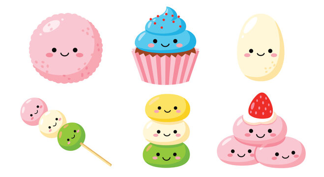 Cute desserts: a delightful array of sweet treats.