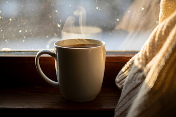 Christmas Morning Coffee by the Window