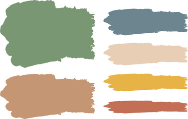 Obraz premium fall colors palette abstract brush strokes set