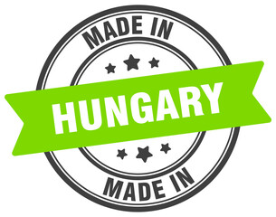 Made in Hungary round sign. Made in Hungary stamp.