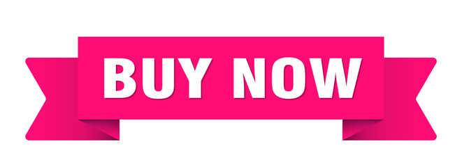 buy now ribbon isolated on transparent background. buy now ribbon