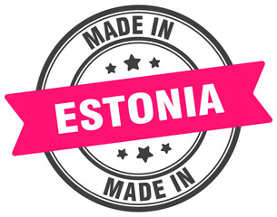 Fototapeta premium Made in Estonia round sign. Made in Estonia stamp.