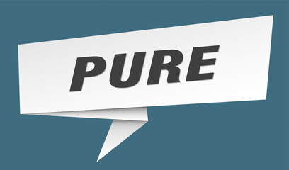 pure banner. pure speech bubble, label, sticker, sign template