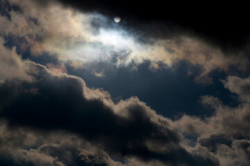 Obraz premium black storm clouds in the sky