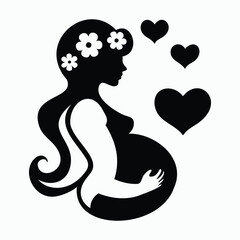 Silhouette of Maternal Love: A Symbolic Tribute to Pregnancy and Affection