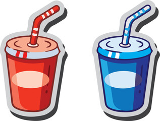 vector illustration of a drink milkshake cup vector design. coffee cup vector design