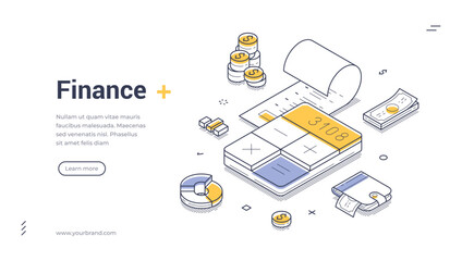 Isometric Financial Planning: Online Accounting & Budget Management
