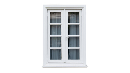Elegant window with white frame offers bright airy feel