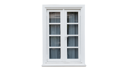 Elegant window with white frame offers bright airy feel