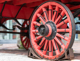 red wagon wheel