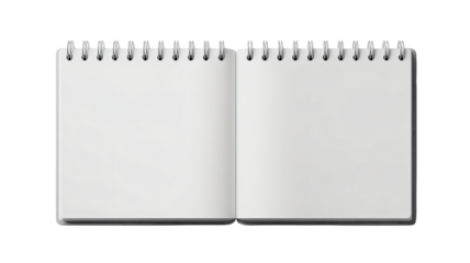 Open blank notebook mockup ready for your designs now