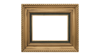 Elegant ornate gold picture frame for art and photography