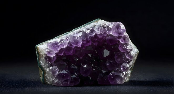 amethyst isolated on black