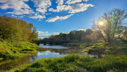 The Bug River near the town of Kryłów. Poland.
