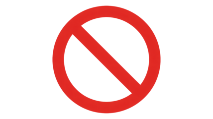 Stop sign icon for prohibition or restriction concept