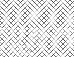 An abstract vector graphic with a grid pattern overlaying a white background. A partial area shows distortion of the diagonal lines