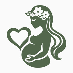 Silhouette of Maternal Love: A Symbolic Tribute to Pregnancy and Affection